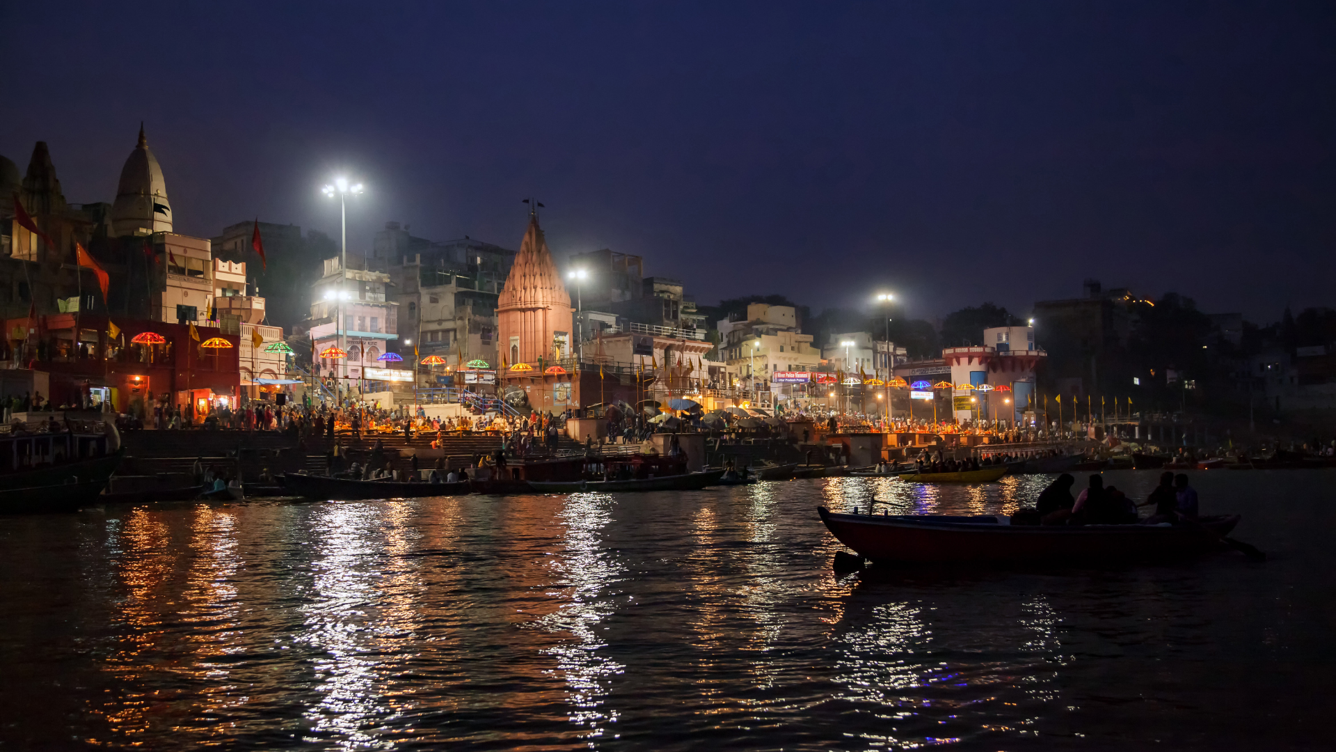 Ganges river night
